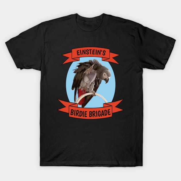 Birdie Brigade African Grey Parrot - Bare Chest T-Shirt by Einstein Parrot